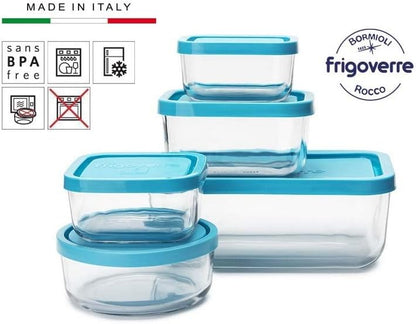 Bormioli Frigoverre Contenitori in Vetro, 5 Pezzi