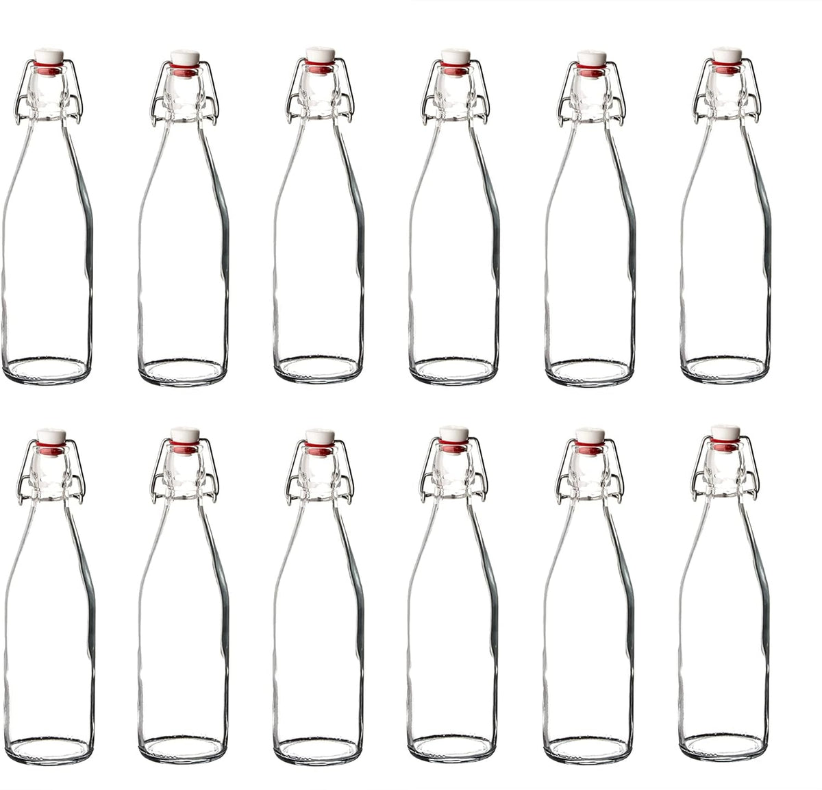 Bormioli - Bottiglie di Vetro con Chiusura Ermetica 'Giara', Set di BOTTIGLIE PER ACQUA E LIQUORI